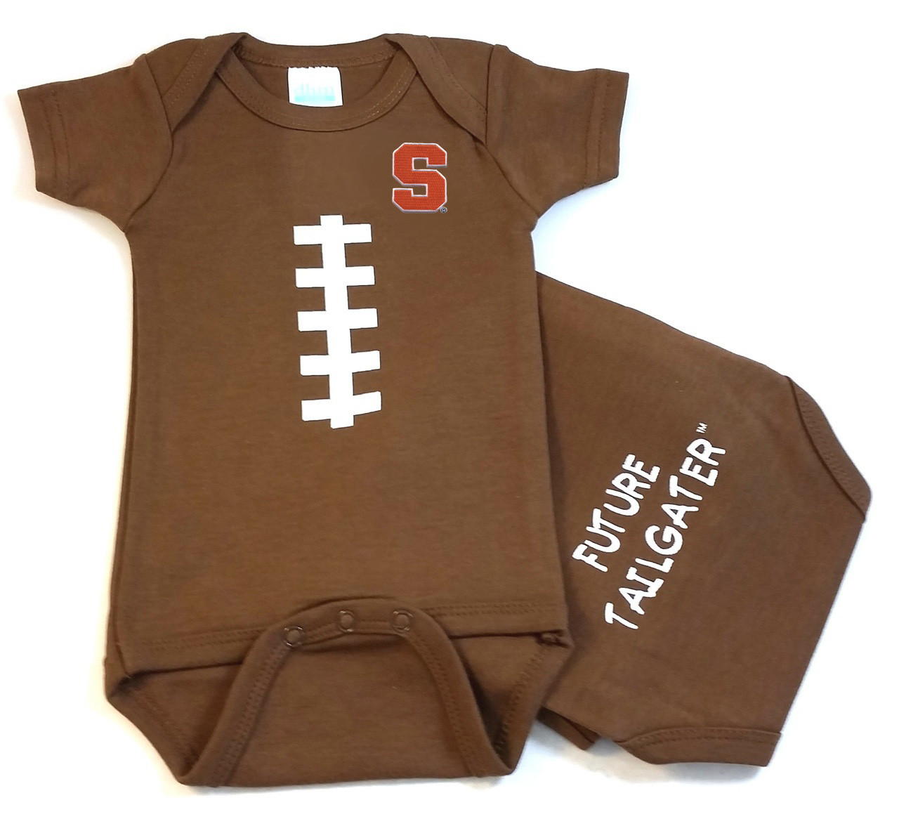 orange baby onesie