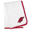 Arkansas Razorbacks Officially Licensed 100% Cotton Baby Receiving Blanket - Cardinal Trim