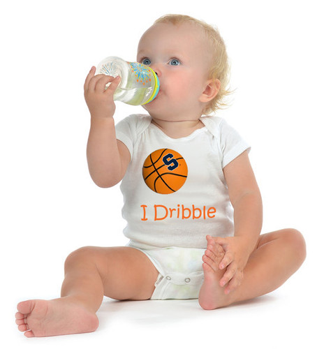Syracuse Orange Basketball "I Dribble" Baby Onesie