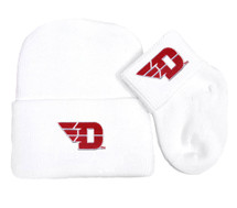 Dayton Flyers Newborn Baby Knit Cap and Socks Set
