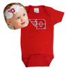 Dayton Flyers Baby Bodysuit and Shabby Bow Headband