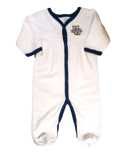Marquette Golden Eagles Baby Long Sleeve Pleated Playsuit