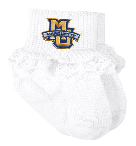 Marquette Golden Eagles Baby Laced Sock Booties