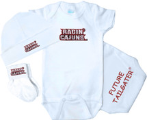 Louisiana Ragin Cajuns Homecoming 3 Piece Baby Gift Set