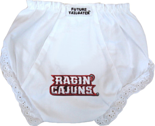 Louisiana Ragin Cajuns Eyelet Baby Diaper Cover