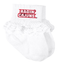 Louisiana Ragin Cajuns Baby Laced Sock Booties