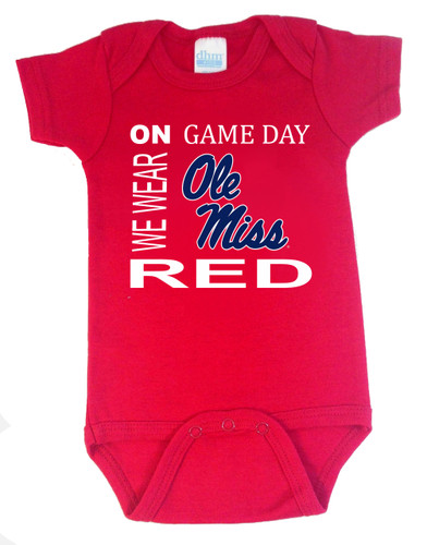 Mississippi Ole Miss Rebels On Gameday Baby Onesie