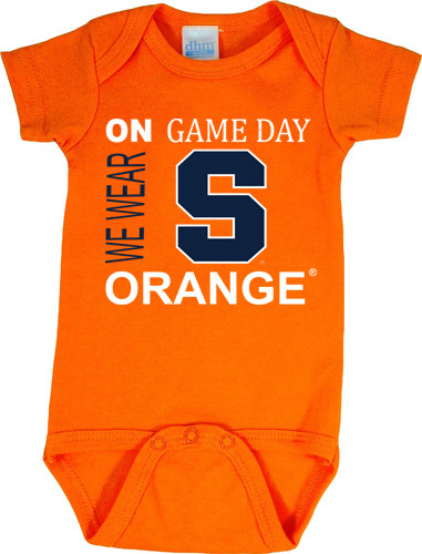 Syracuse Orange On Gameday Baby Onesie