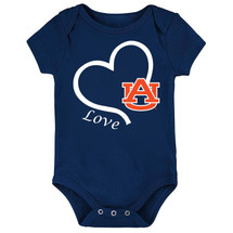 Auburn Tigers Love Heart Baby Bodysuit