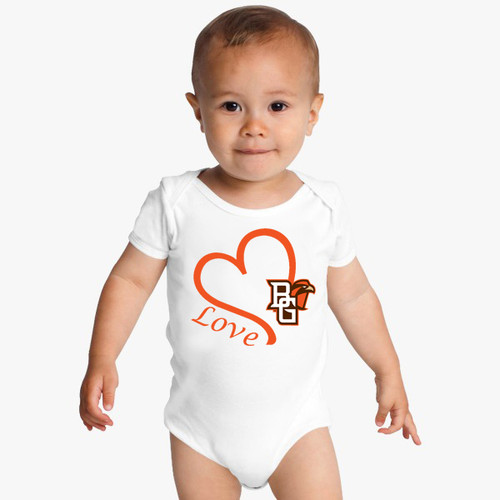 Bowling Green St. Falcons Love Baby Onesie