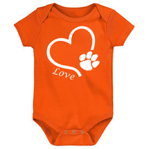 Clemson Tigers Love Heart Baby Bodysuit