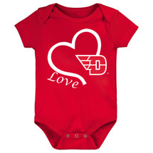 Dayton Flyers Love Heart Officially Licensed Baby Bodysuit