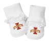 Iowa State Cyclones Baby Toe Booties with Lace