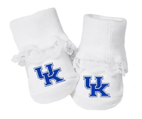 Kentucky Wildcats Baby Toe Booties with Lace