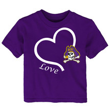 East Carolina ECU Pirates Officially Licensed Love Heart Baby/Toddler T-Shirt