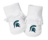Michigan State Spartans Baby Toe Booties with Lace