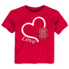 North Carolina State NC State Wolfpack Officially Licensed Love Heart baby/Toddler T-Shirt