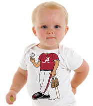 Alabama Crimson Tide Heads Up! Baseball Baby Onesie