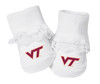 Virginia Tech Hokies Baby Toe Booties with Lace