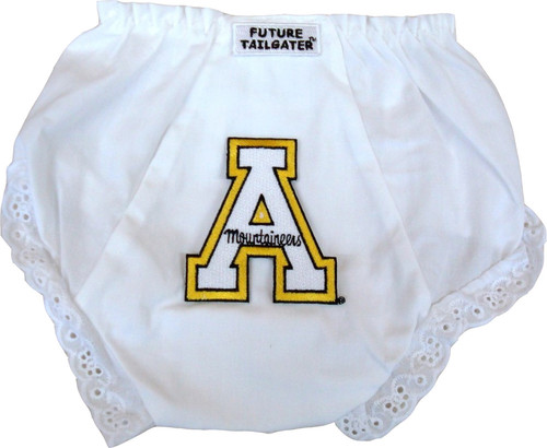 Appalachian State Mountaineers Eyelet Baby Diaper Cover