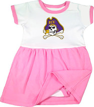 East Carolina Pirates Baby Bodysuit Dress - Pink
