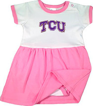 Texas Christian TCU Horned Frogs Baby Bodysuit Dress - Pink