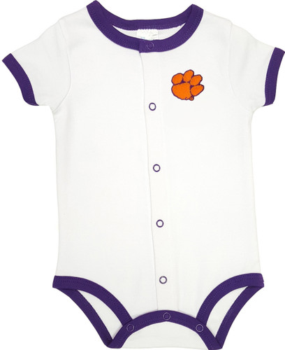 Clemson Tigers Baby Romper - Purple