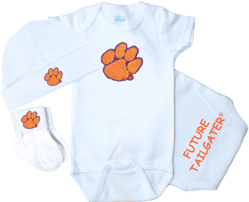Clemson Tigers Homecoming 3 Piece Baby Gift Set