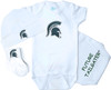 Michigan State Spartans Homecoming 3 Piece Baby Gift Set
