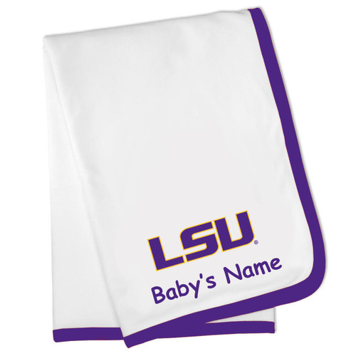LSU Tigers Personalized Baby Blanket