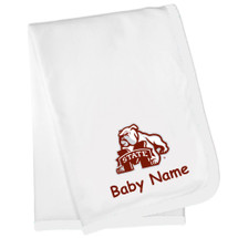 Mississippi State Bulldogs Officially Licensed Personalized Baby Blanket - White