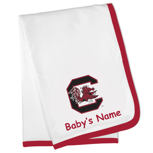 South Carolina Gamecocks Personalized Baby Blanket