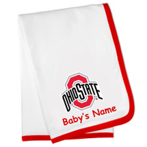 Ohio State Buckeyes Officially Licensed Personalized Baby Receiving Blanket