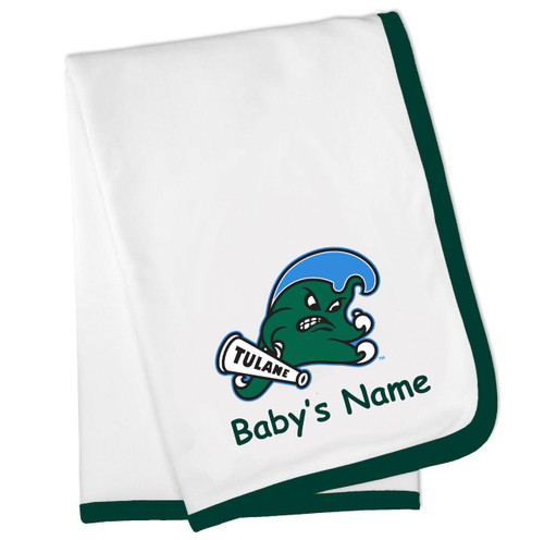 Tulane Green Wave Personalized Baby Blanket