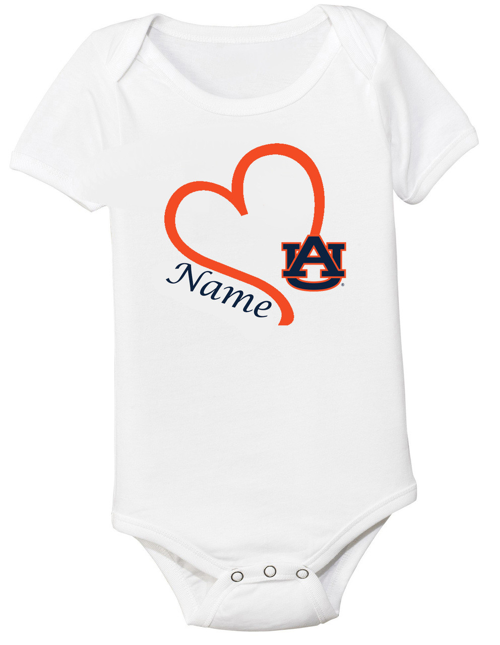 Future Tailgater Alabama Crimson Tide Personalized Heart Baby Onesie 6-12 Months