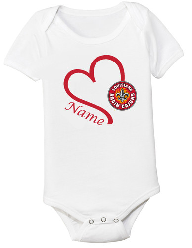 Louisiana Ragin Cajuns Personalized Baby Onesie