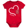 NC State Wolfpack Officially Licensed Personalized Love Heart Baby/Toddler Bodysuit