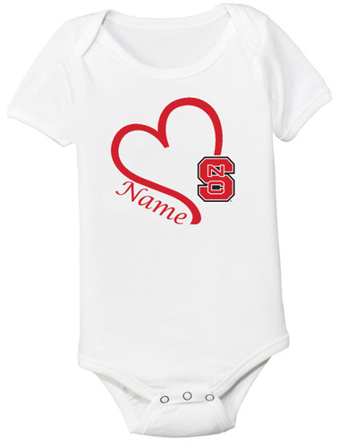 North Carolina State Wolfpack Personalized Baby Onesie
