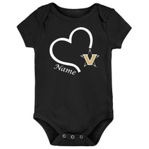 Vanderbilt Commodores Personalized Heart Baby Bodysuit