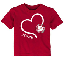 Alabama Crimson Tide Personalized Heart Baby/Toddler T-Shirt