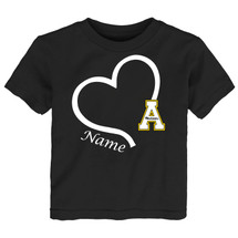 Appalachian State Mountaineers Personalized Heart Baby/Toddler T-Shirt