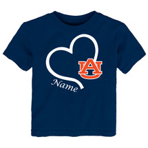 Auburn Tigers Officially Licensed Personalized Heart Baby/Toddler T-Shirt