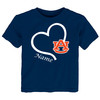 Auburn Tigers Officially Licensed Personalized Heart Baby/Toddler T-Shirt