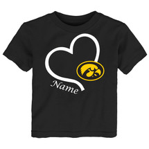 Iowa Hawkeyes Personalized Heart Baby/Toddler T-Shirt