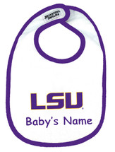 LSU Tigers Personalized 2 Ply Baby Bib