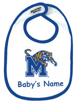 Memphis Tigers Personalized 2 Ply Baby Bib