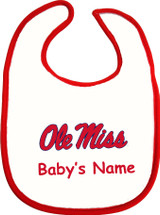 Mississippi Ole Miss Rebels Personalized 2 Ply Baby Bib