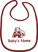 Mississippi State Bulldogs Personalized 2 Ply Baby Bib
