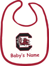 South Carolina Gamecocks Personalized 2 Ply Baby Bib