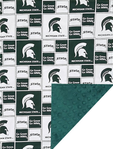 Michigan State Spartans Baby/Toddler Minky Blanket